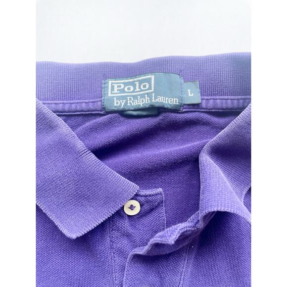 Men's Polo Ralph Lauren Purple Short Sleeve Polo Shirt Size Large - Picture 3 of 5